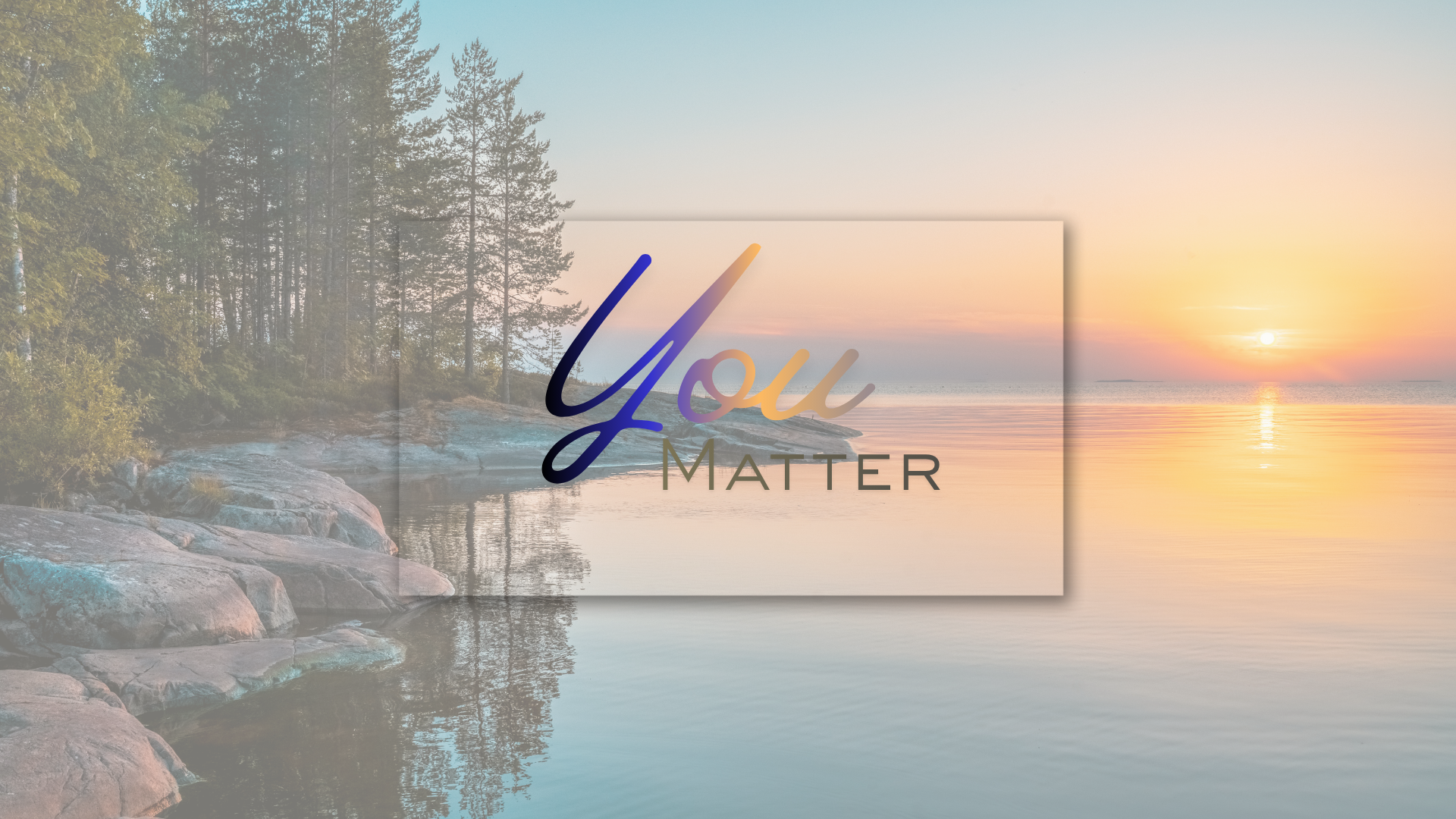 Bone White Blue Groovy You Matter Desktop Wallpaper